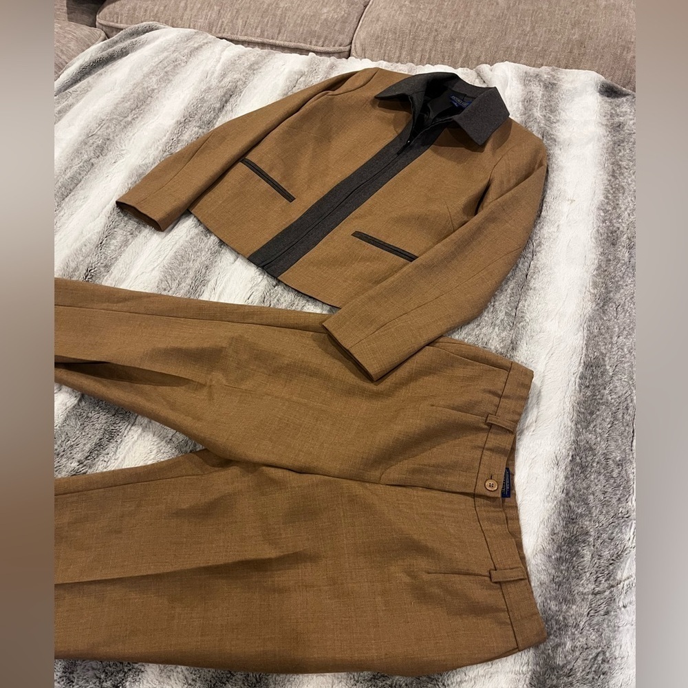 Pendleton Brown and Black Blazer Suit Set